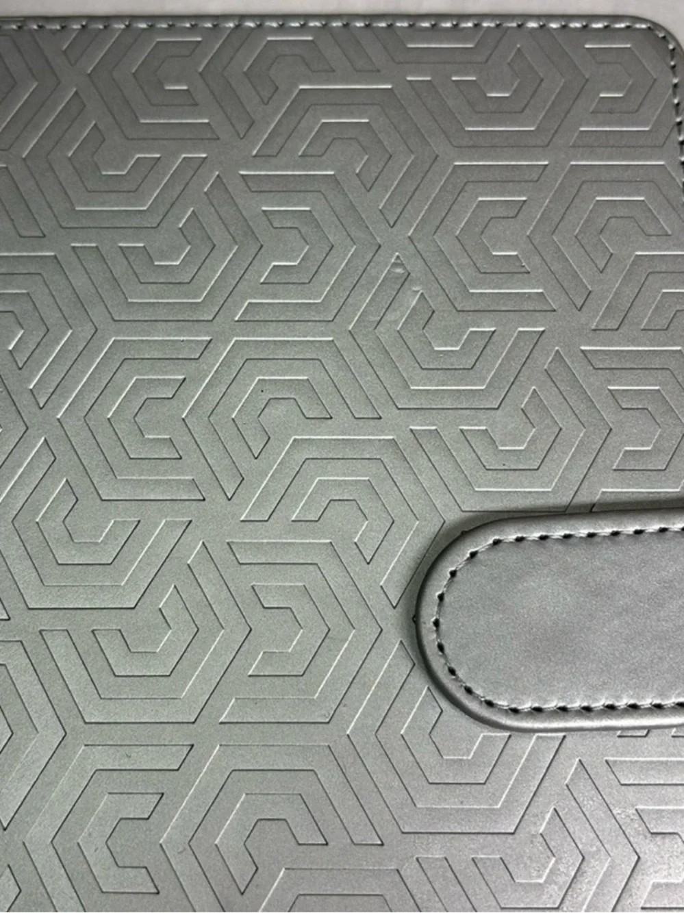 New Journal Silver Color Gray Geometric 6”X8” Lined Page Journal Book Notebook